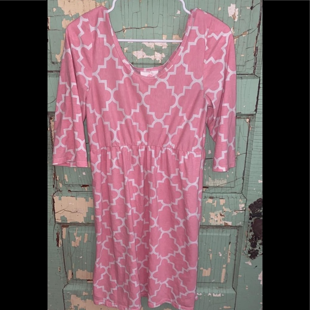 Pink chevron Dress